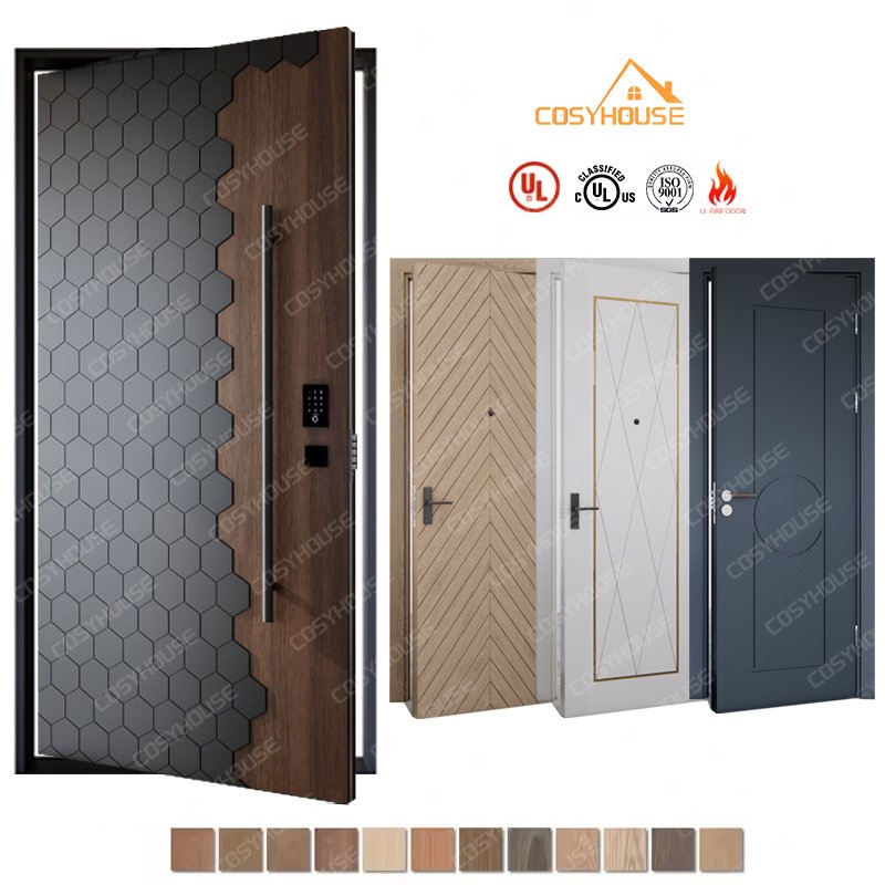 Soft Close Interior Bedroom Door and Thermal Break Exterior Cast Aluminum Security Door Combo