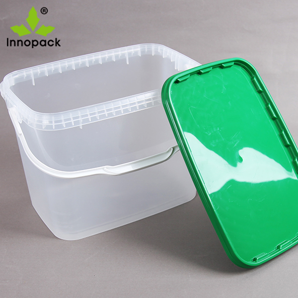 Food Grade 9L Square Cookies Biscuit Plastic Buckets with High Quality
