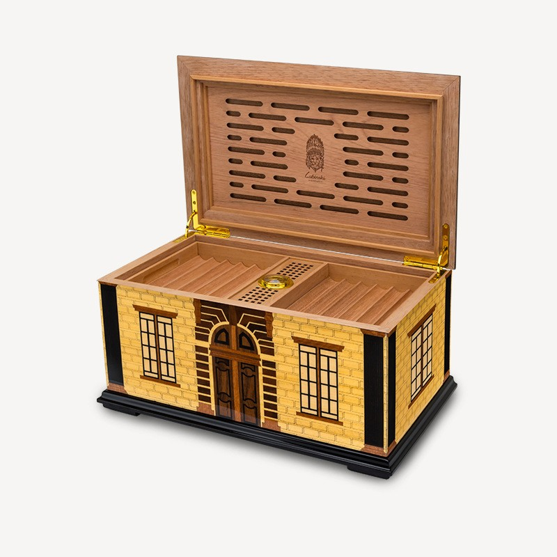 Luxurious Cuban Billon Art Cedar Wood Cigar Humidor Box