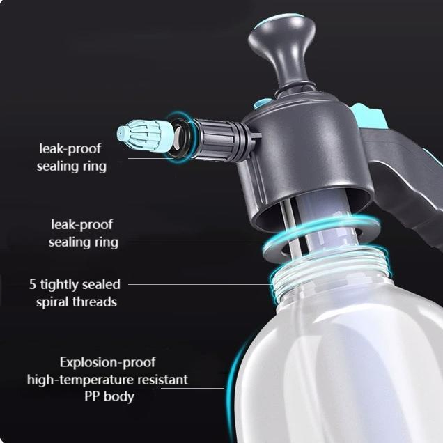 High Pressure Foam Spray Bottle for Car Wash, Cleaning, Disinfecting, and Gardening – Large Capacity Pump Sprayer with Long Nozzle