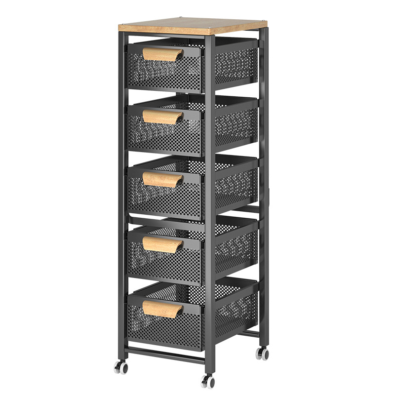 Perforated Plate Storage Basket Kitchen Storage Cart Vanity Storage