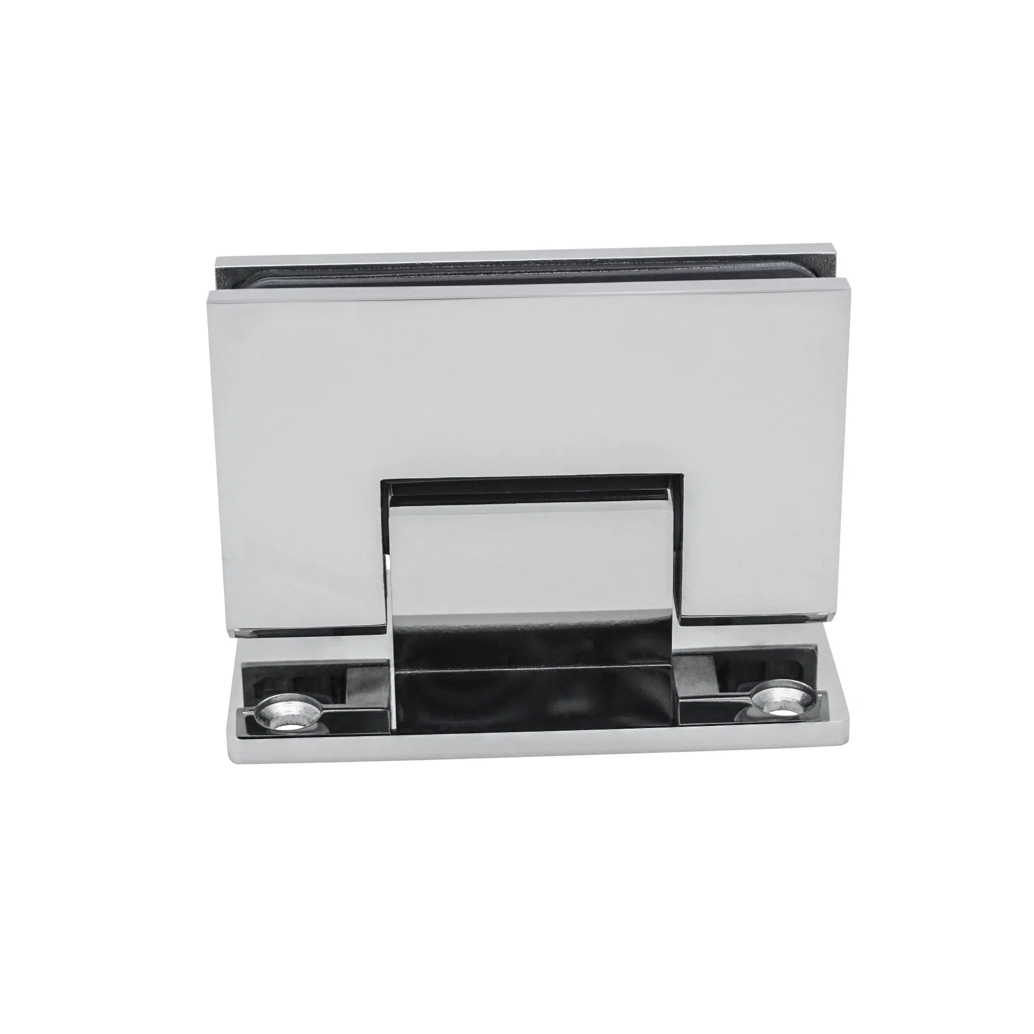 2024 Own Brand Wholesale Supplier Toilet Glass Hardware Frame 2 Holes Shower Room Glass Door 90 Degree Wall to Glass Hinge for Bathroom