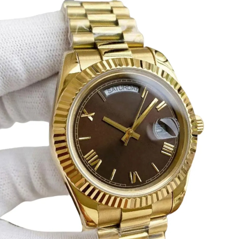 Mens Watches 41mm Dial Luxury Stainless Steel Wristwatch Electronic Mechanical Movement Casual Business Elegant Style