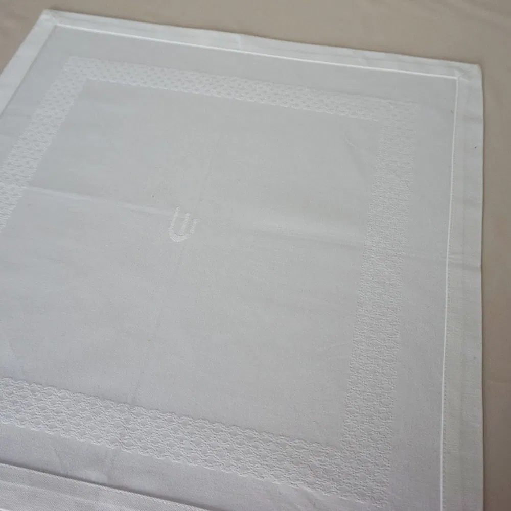 Free Samples Embroidered Napkins Custom Print Napkins Personalized Tablecloth White Cloth Tablecloth