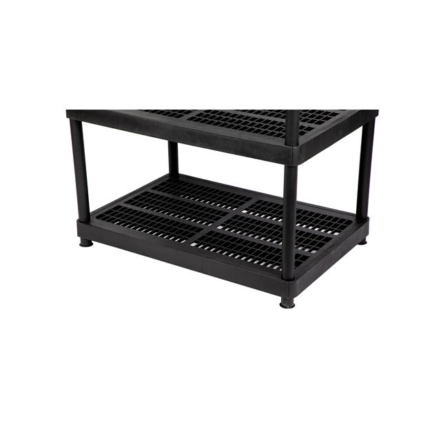 Shelf Plastic Storage Shelves HD24inch, 4 Tier Garage Shelves, Easy to Assemble, Durable Plastic Shelving Unit