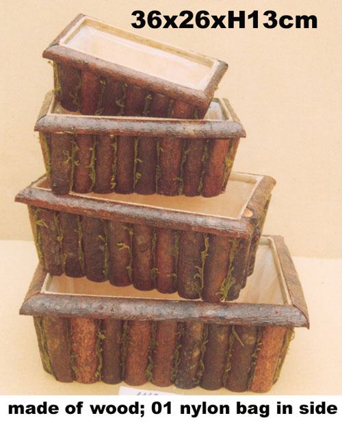 Горшок деревянный уличный для растений