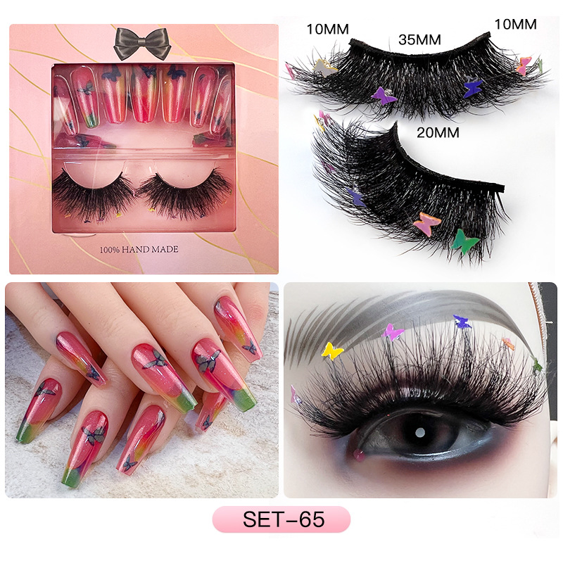 Wholesale Colored Party Use Faux Mink 8d Eyelashes