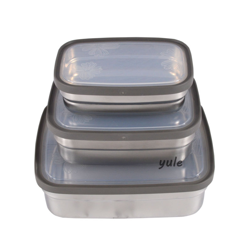 Kitchen Food Preservation Stainless Steel Fresh Box with Lid