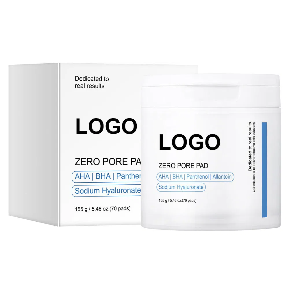 Skin Pore Care Aha Lactic BHA Salicylic Acid Toner Pad Wholesale Private Label Cleaning Face Facial Cotton Pads