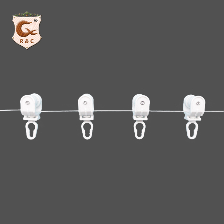 Manufacture Easy Installation Ripple Fold Curtain Track Accessories S Fold Runners