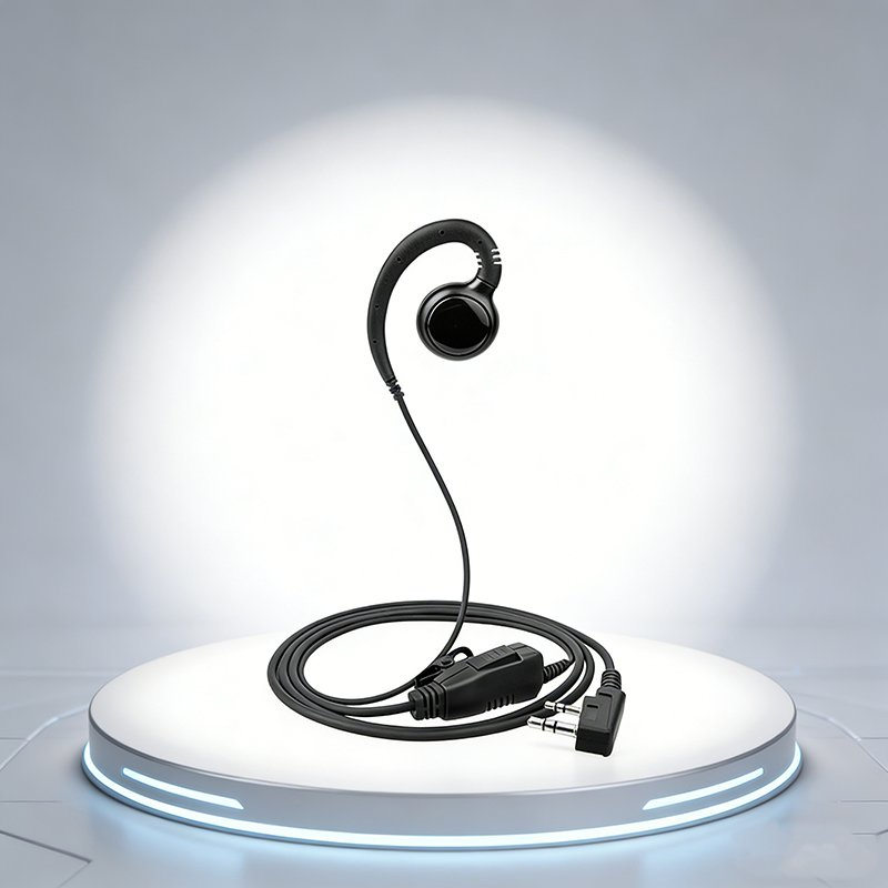 Наушник-гарнитура 2pin C-Ring для рации, 3.5мм