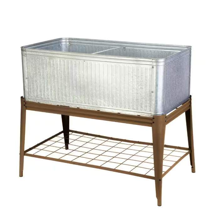 Ящик для растений металлический оцинкованный Патио