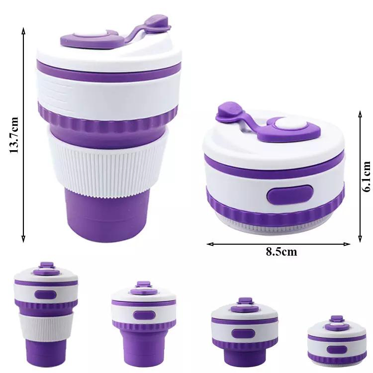 Складная силиконовая кружка для напитков, 350 мл