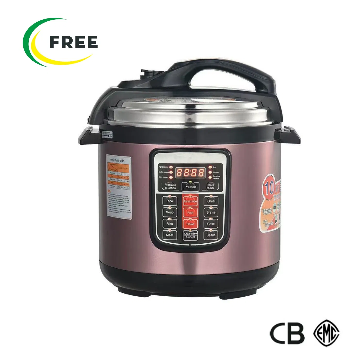 Factory Direct 6L Non-Stick Coating Inner Pot Electric Pressure Cooker