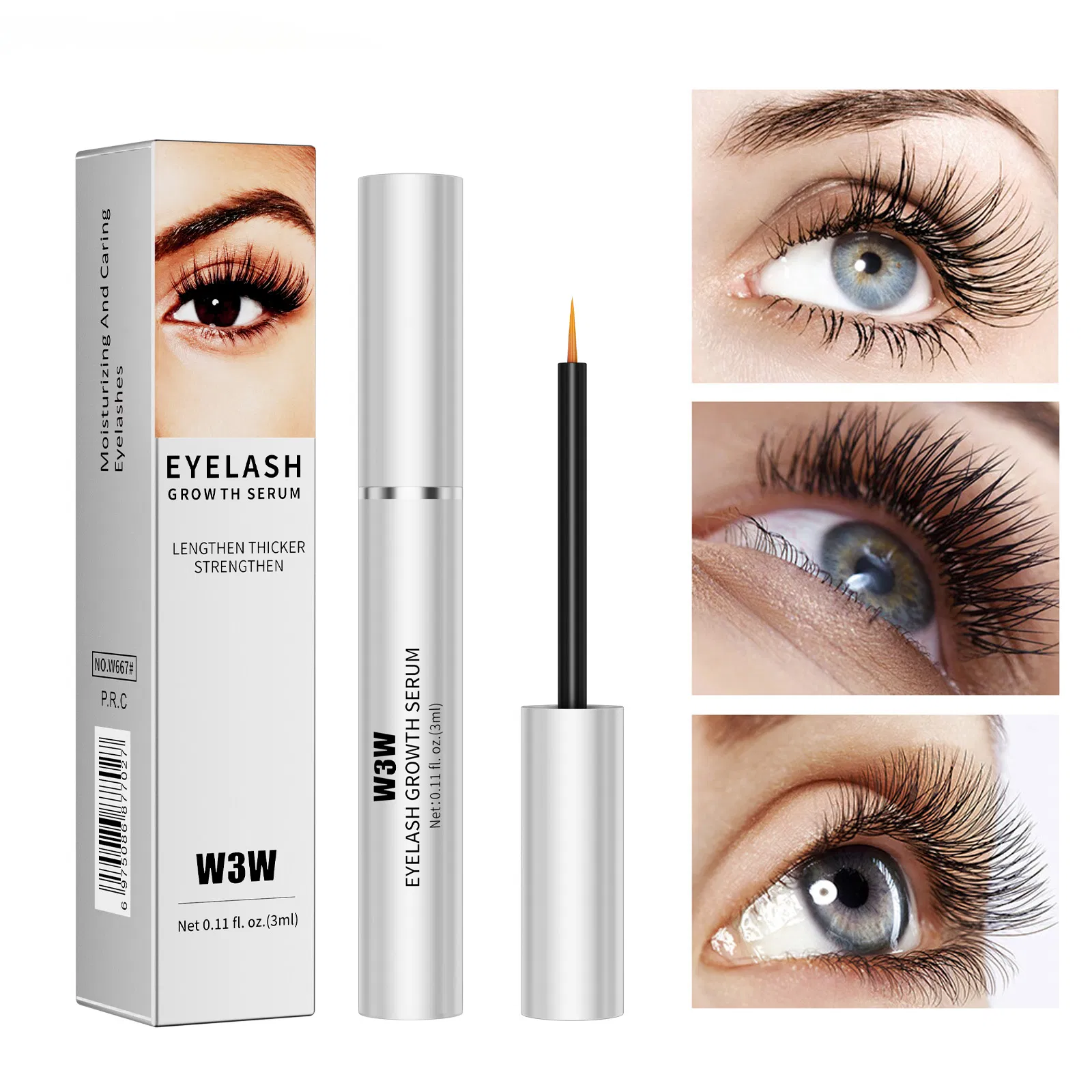 Biotin Keratin Eyelash Natural Oil Free Organic Vegan Eyelash Enhancer Private Label Eye Lash Growth Serum