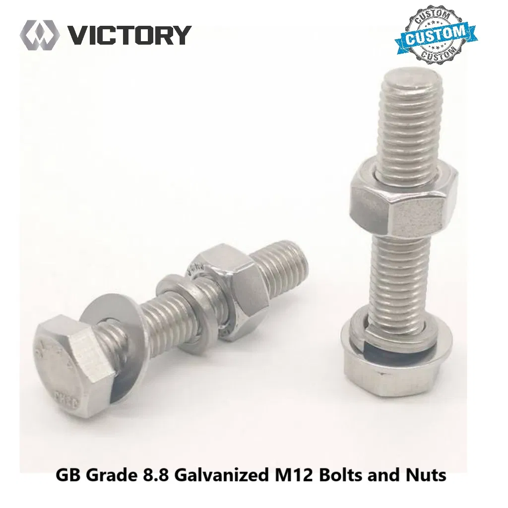 Weather-Resistant Hot DIP Galvanized Grade 8.8 Bolts and Nuts