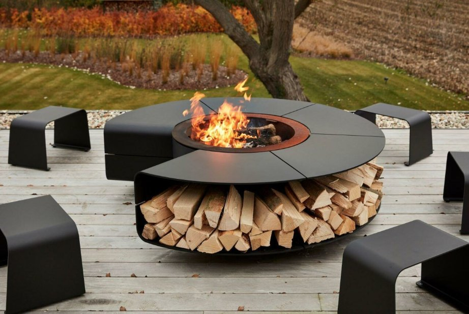 Garden Metal Charcoal Wood Burning Fire Pit Bowl