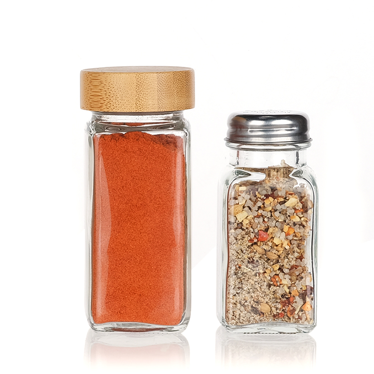 Premium Airtight Spice Glass Jars with Aluminum Lids - 2oz & 8oz