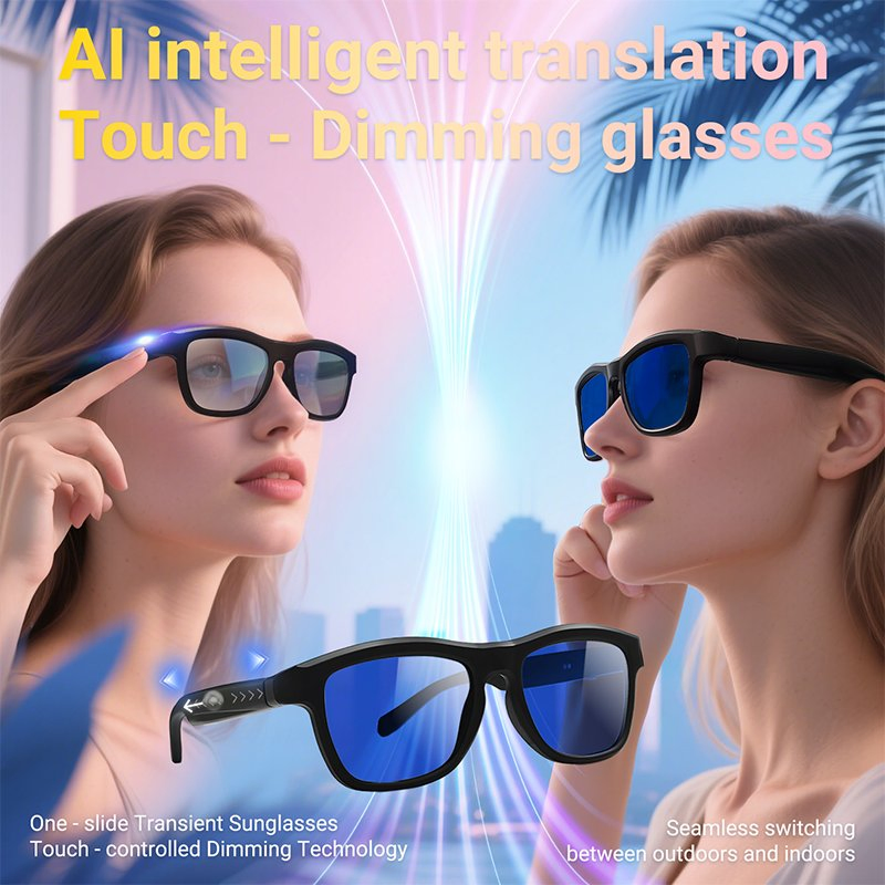 Smart Glasses Bluetooth Glasses for Listening to Musi Talking Navigating UV Protection