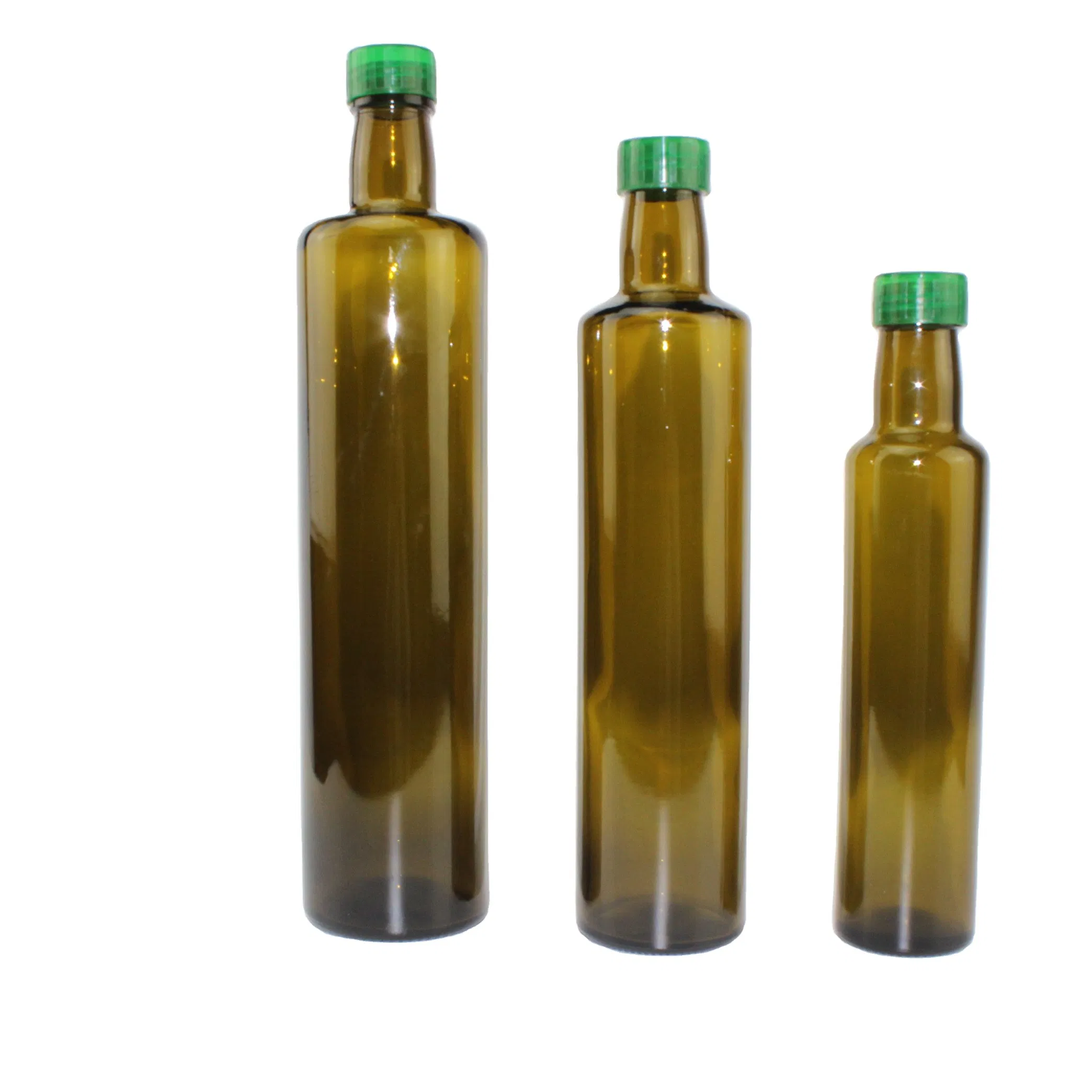 Factory Custom 250 Ml 500 Ml 750 Ml 1000 Ml Dark Green Glass Olive Oil Bottle with Screw Aluminum Cap