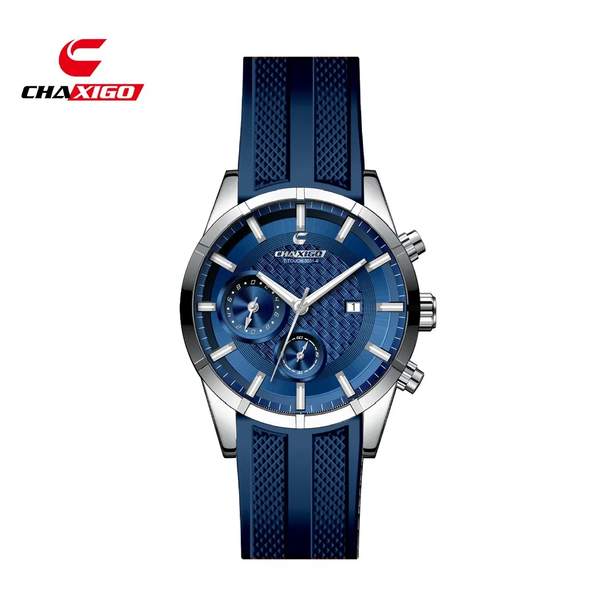 Chaxigo Business Quartz Watch Waterproof Luminous Calendar Alloy Steel Strap Fashion Wristwatch