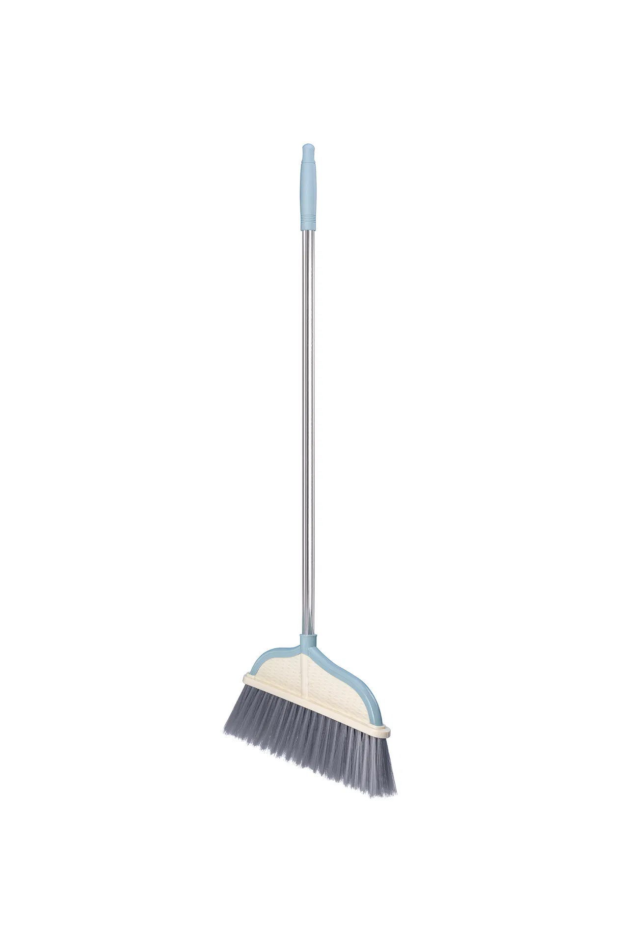 Durable Household Cleaning Tools Plastic Push Broom Broom with Detachable Long Handle and Bristles Stiff-Bristle Angled Broom Indoor/Outdoor Cleaning Broom
