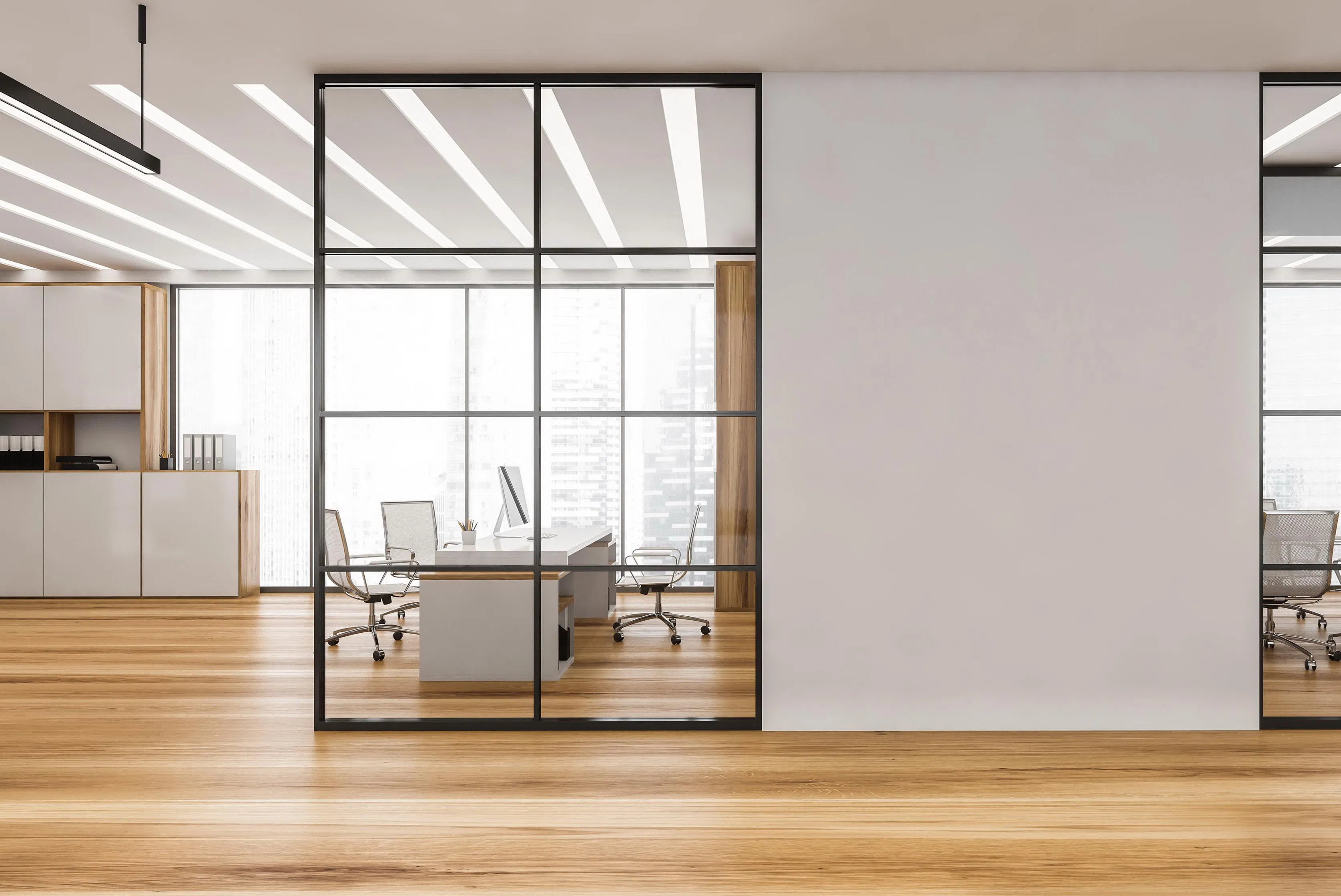 Раздвижная термодверь для зонирования пространства