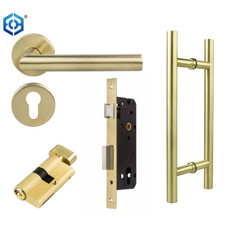 Fast Lead Time Stainless Steel Tube Wooden Door Handle