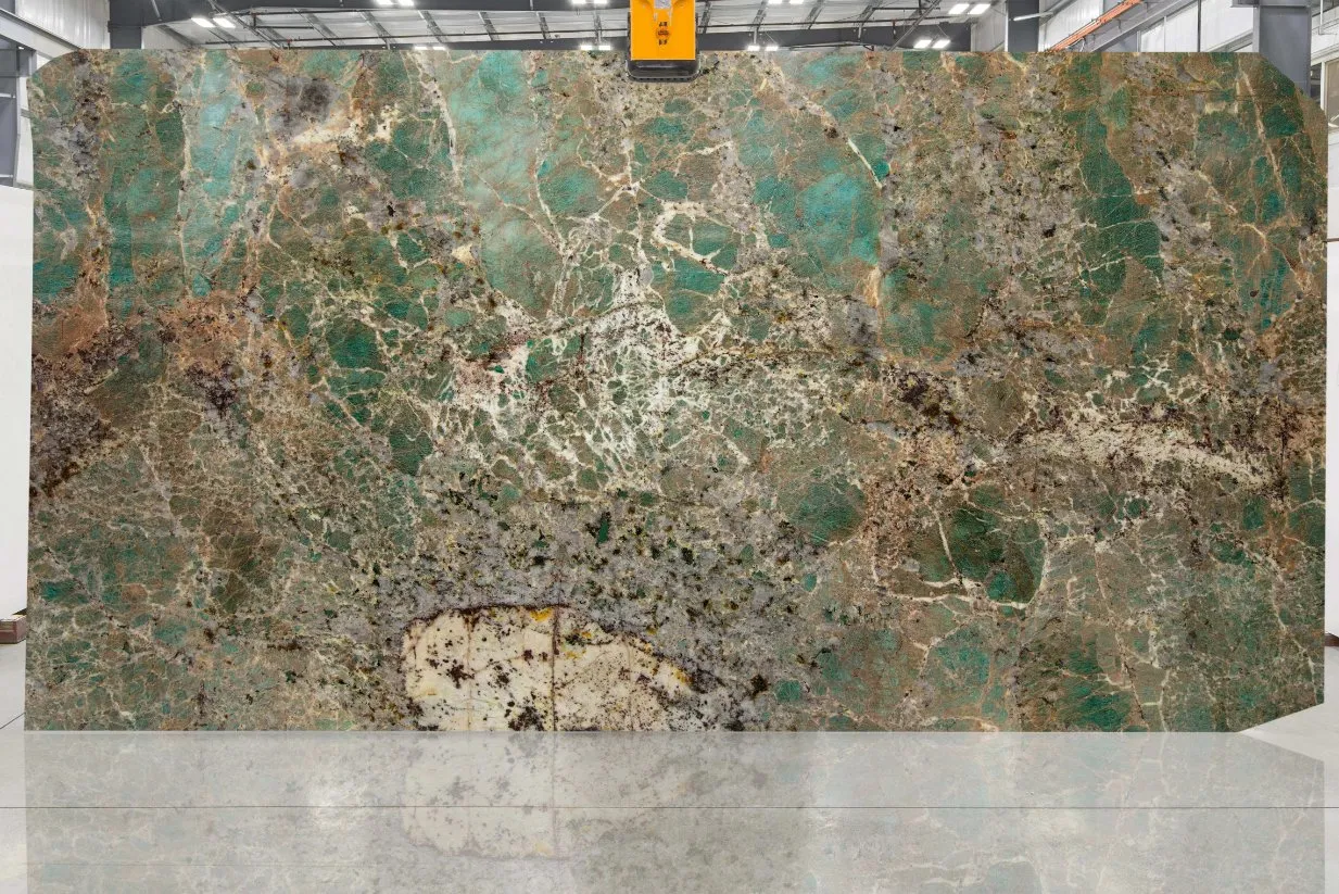 Luxury Hard Natural Stone Precious Exotic and Durable Green Amazonite Quartzite for Kitchen and Bathroom Countertop, Tiles, Wall Panels, Medallion, Fireplace