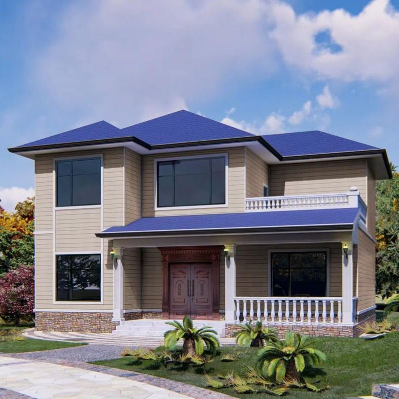 Rooftop Solar Integrated Light Steel Ecological Villa