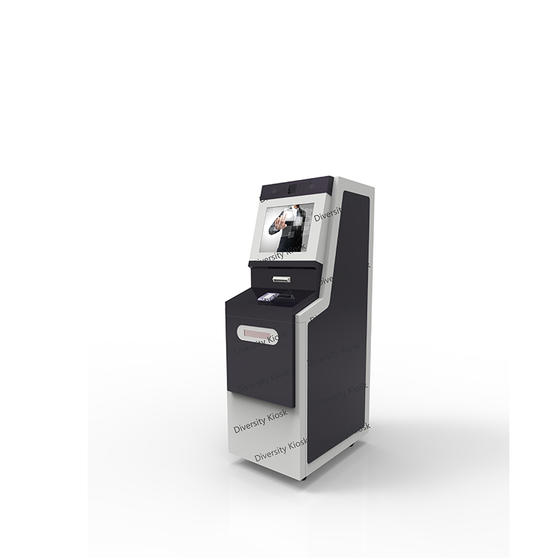 Stand on Floor Electricity Water Gas Bill Payment ATM Cash Banknotes Recycler Kiosk System Shop Installation