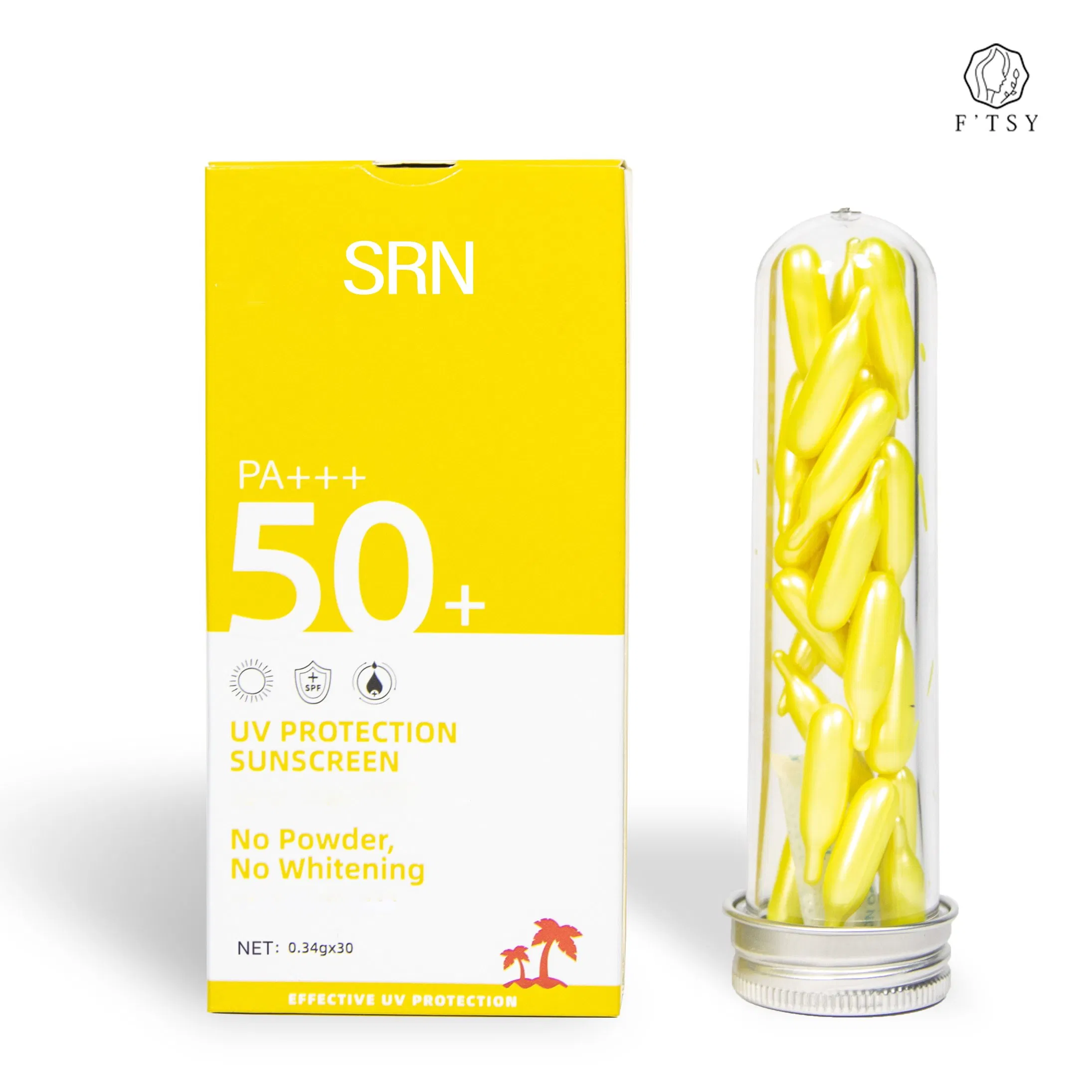 Private Label SPF 50 Capsule Sunscreen Sunblock Travel Size Sunscreen Capsules
