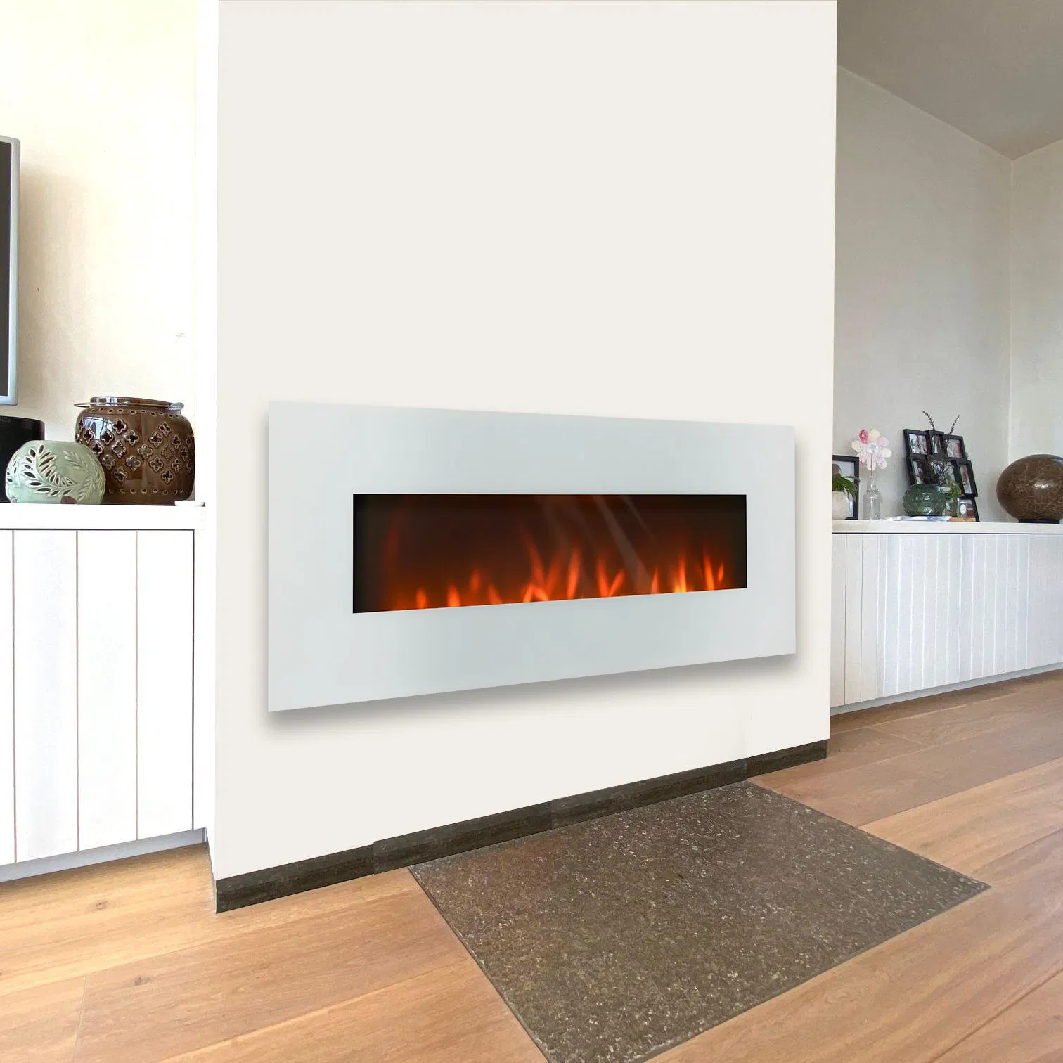 China Wholesale Modern Flame Control Wall Mounted Electric Fireplace