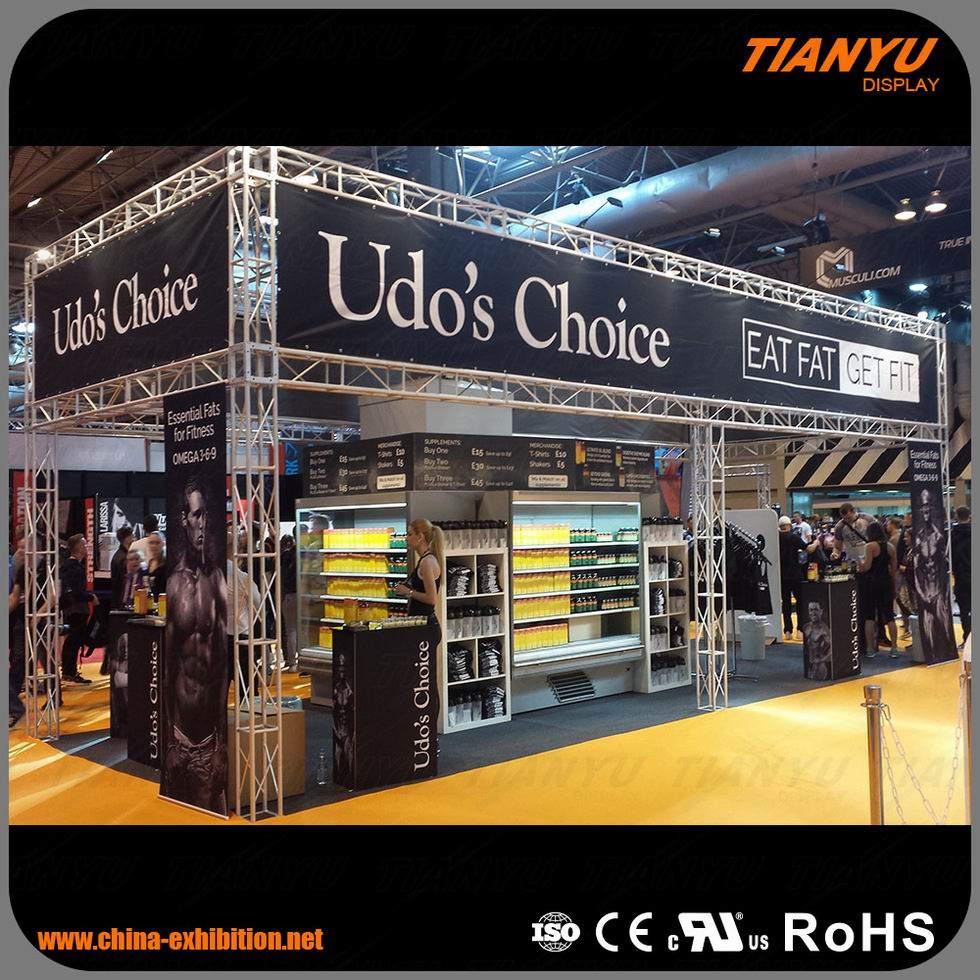 Portable Aluminum Wedding Stage Advertising Display Truss System with Curved Roof for Exhibition