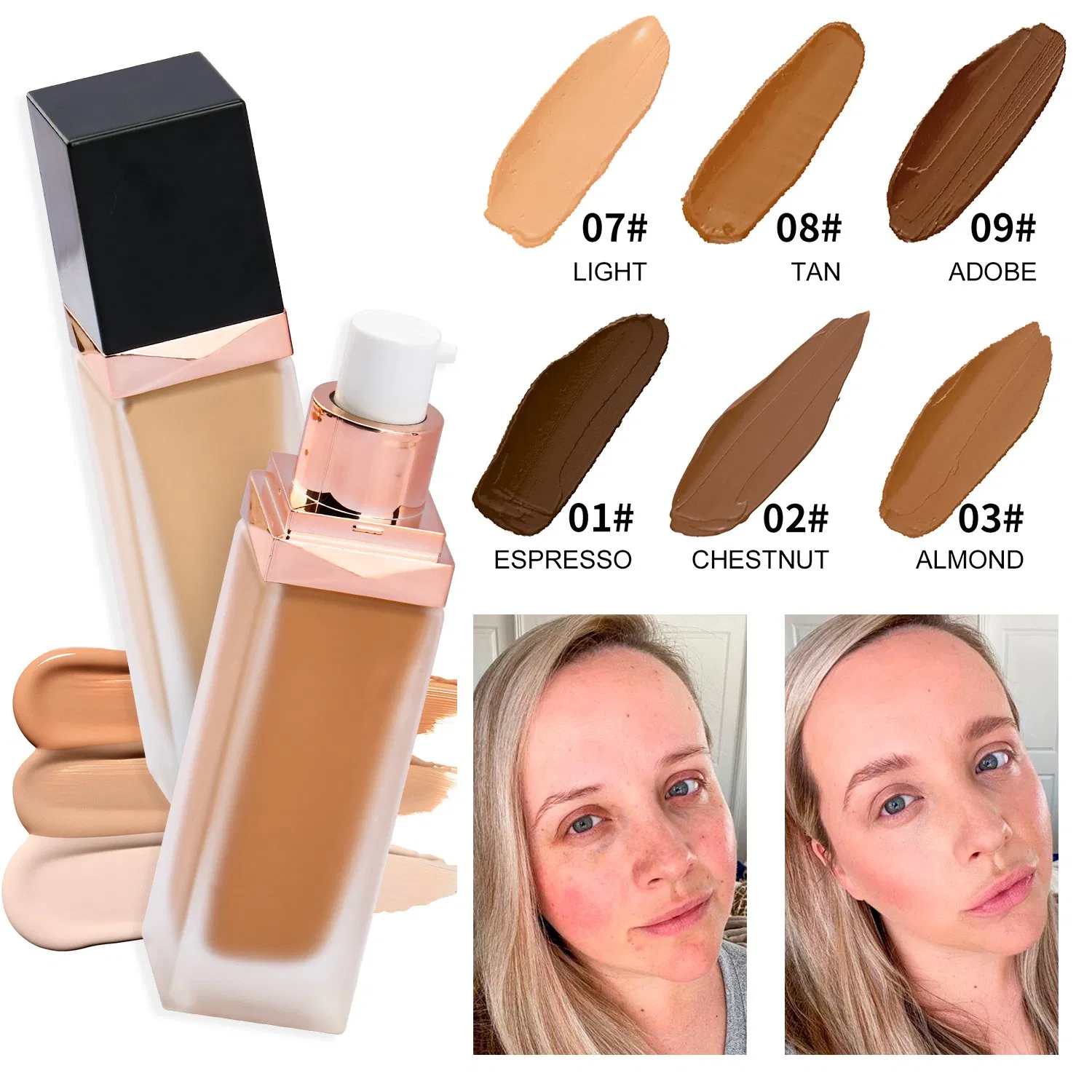 New Wholesale Cosmetics Long Lasting Ull Coverage Foundation for Women Faces