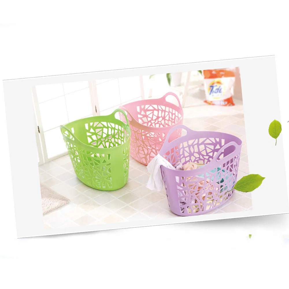 Cross Border Stackable Contemporary Bins Handled Containers Organization Storage Laundry Baskets