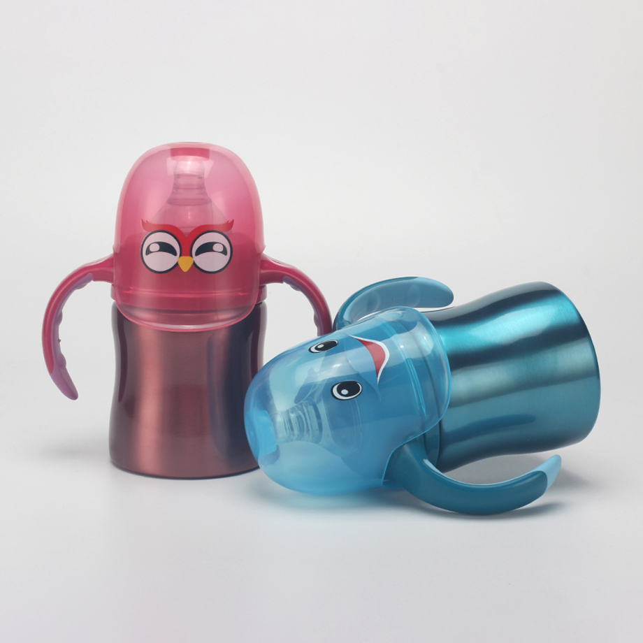 Wide Neck Single Stainless Steel 240ml Baby Bottle Organic Feeding Bottle