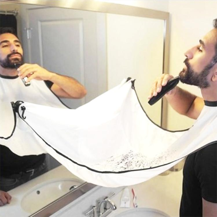 Hair Clippings Waterproof Non-Stick Hair Catcher Grooming Cloth with 2 Suction Cups Beard Apron