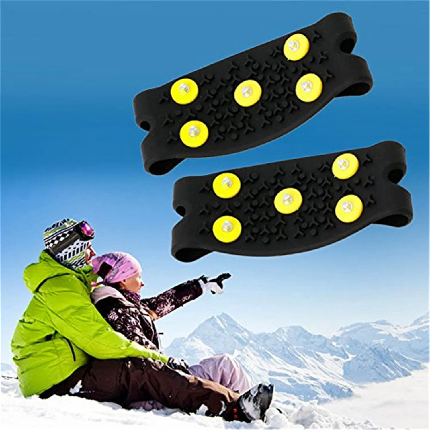 5 Studs Safety Shoe Cover Anti-Slip Snow Ice Climbing Crampons OEM Factory
