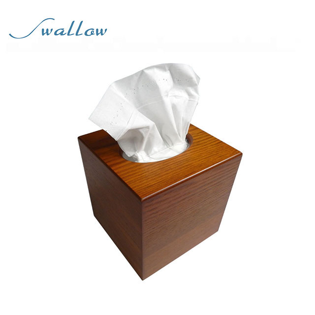 Swallow Oak Wood Boutique Facial Tissue Box Cover / Wooden Holder / Paper Dispenser