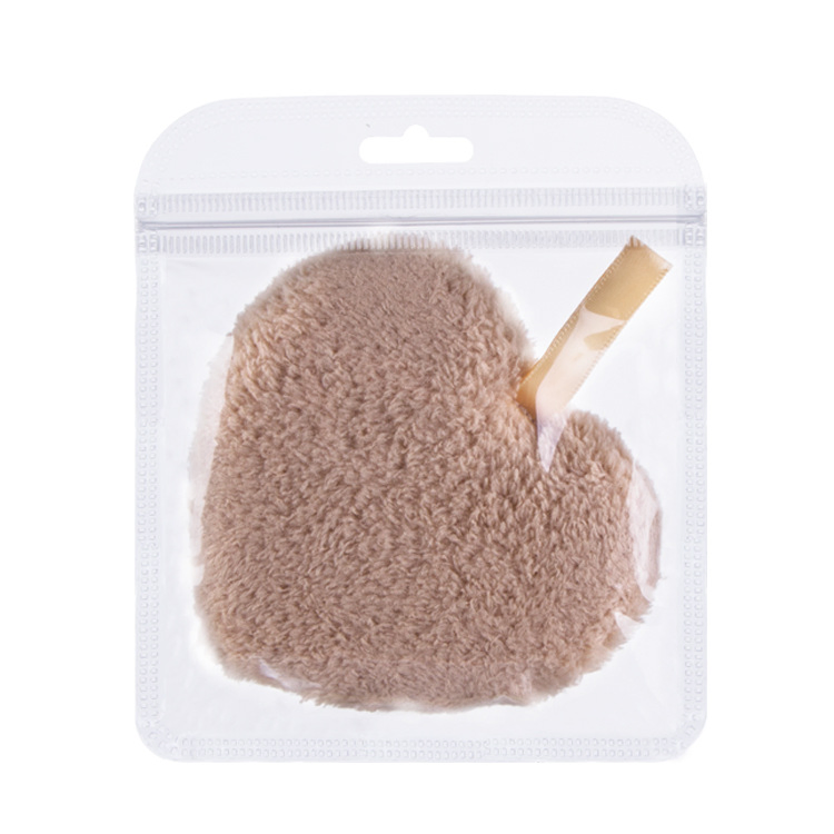 Face Cleaning Sponge Makeup Remover Puff Cute Love Heart Microfiber Cotton Wipes Facial Cleansing Sponge Puff