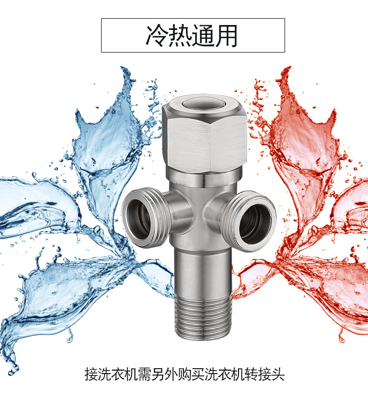 Promotional Stainless Steel Multi Function Water Stop Bathroom Angle Valve Quick Open Toilet Angle Valve