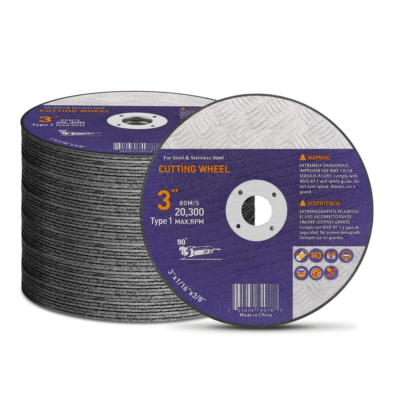 Отрезные круги по металлу и нержавейке 3 дюйма