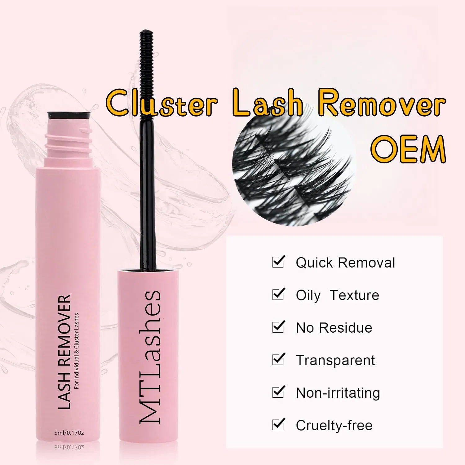 Mt Lashes OEM Discount Easy Removal Cluster Lash Bond DIY Lash Adhesive Glue Remover Eyelash Remover