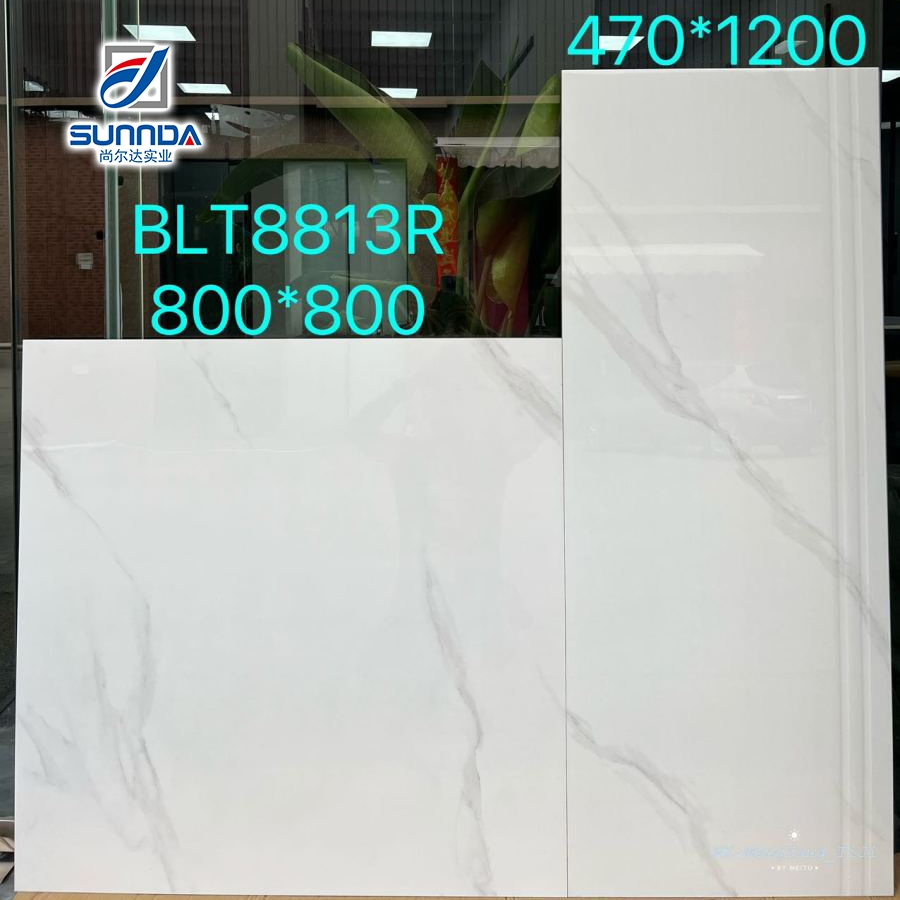 Stair Step Porcelain Tiles Floor Matte Glossy Plated Gold Surface 470X1200mm