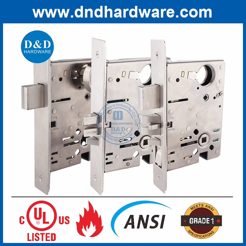 UL Listed ANSI Fire Rated Bhma Door Fitting Stainless Steel Hinge Closer Security Handle Lock Set Knob Commercial Construction Architectural Building Hardware