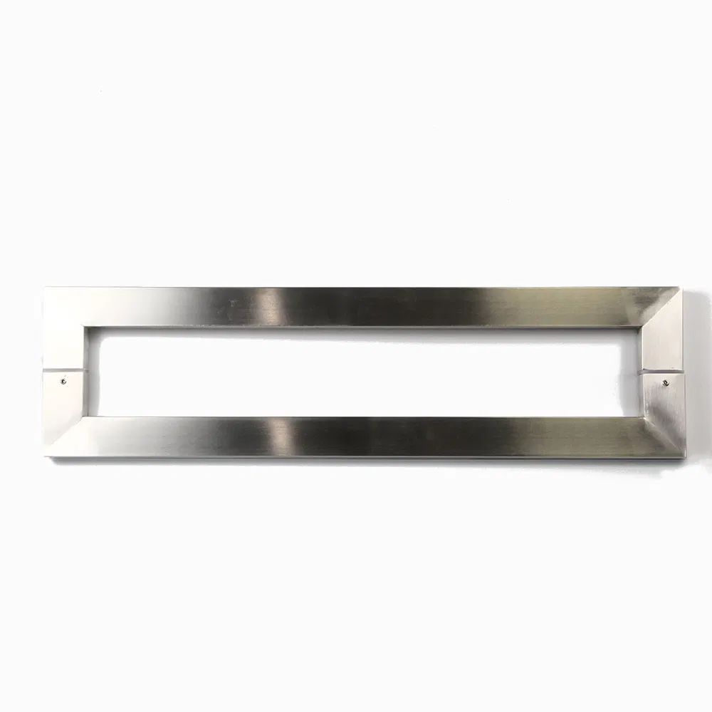 Stain Finish Square Tube Glass Door Handle for Entrance Door