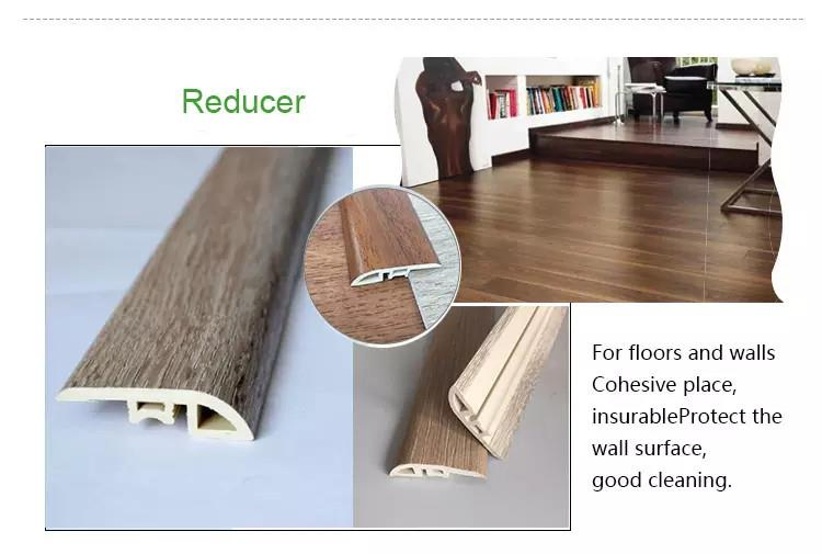 PVC Vinyl Flooring Accessory Waterproof Skirting Board Spc Reducer