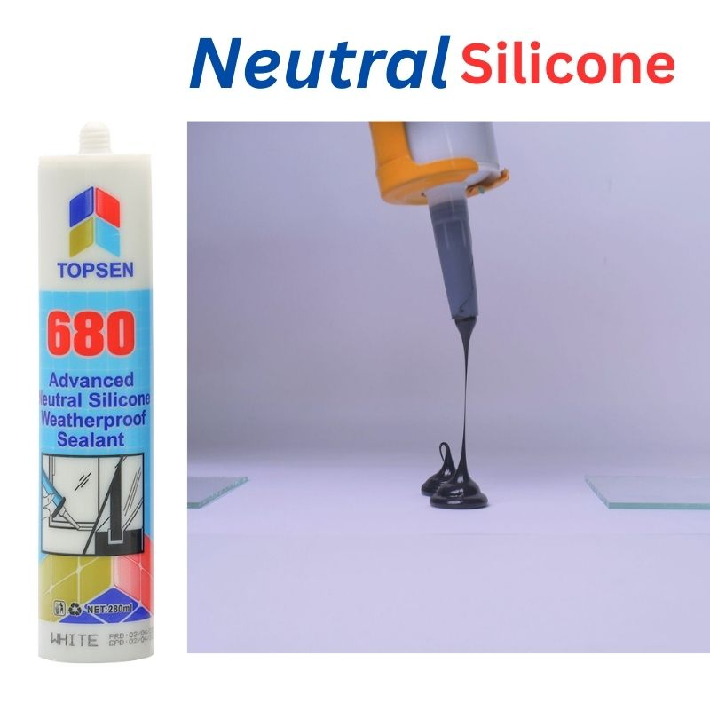 Topsen 680 100% Silicone Sealant Guaranteed No White Oil, No Shrinkage