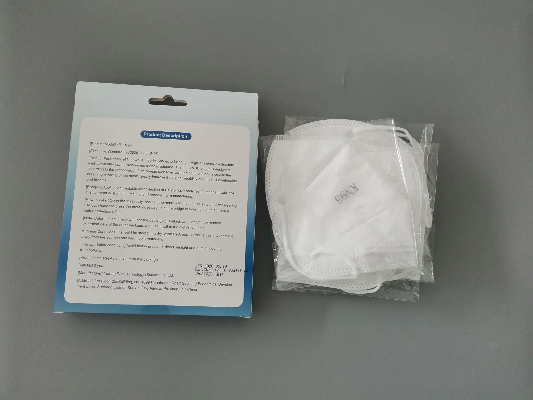 China White List Supplier Nonwoven Non-Sterilized Disposable 4-Ply Face Mask KN95